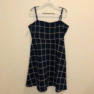 Girls Navy and White Dress